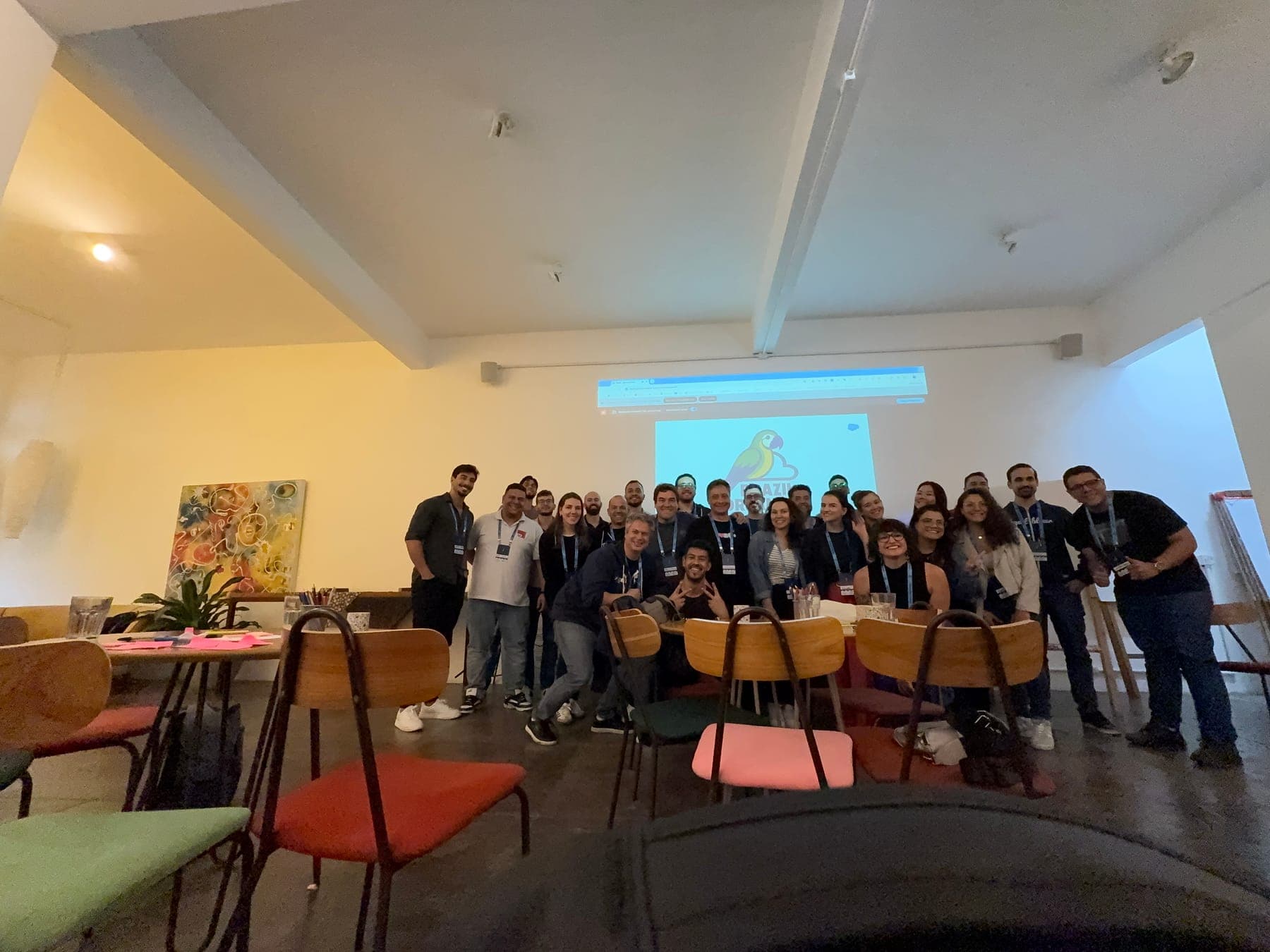 Foto do grupo no fim do dia